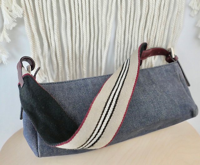 Vintage Burberry Denim Shoulder Bag - Shop unmemoire-crafter