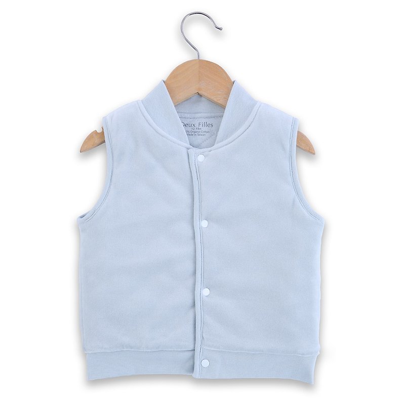 [Deux Filles organic cotton] cotton suede vest - Coats - Cotton & Hemp Gray