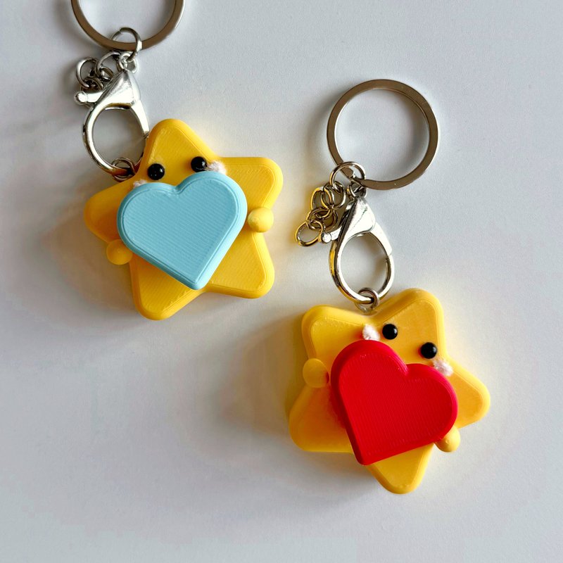 The lilStar 星星按鍵鎖匙扣  / 療癒 | 減壓 | 3D打印 / - 鎖匙扣/鎖匙包 - 塑膠 黃色