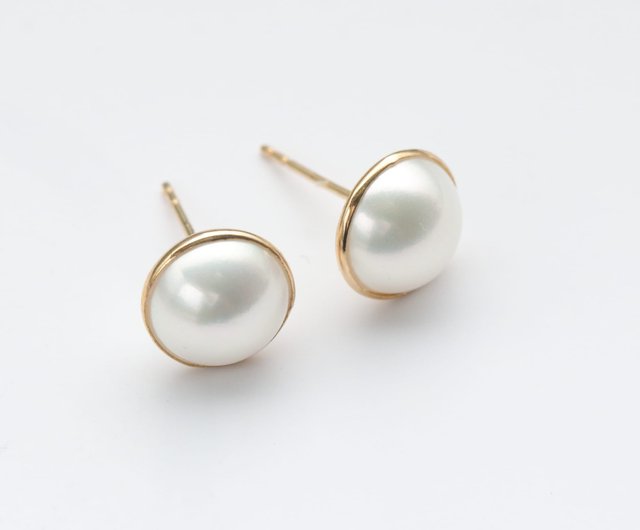 18Kマベイパールピアスピアス（パール9mm） - ショップ CHARIS GRACE