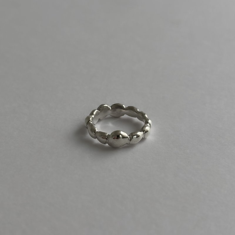 戒指 925純銀 ball ring01 - 戒指 - 其他金屬 