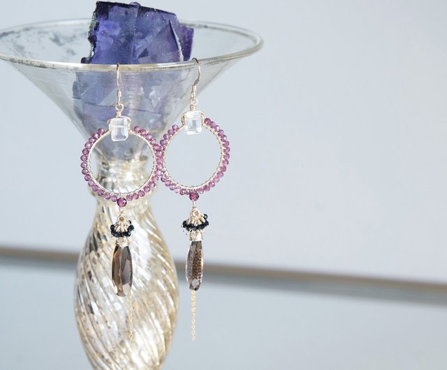 The Muse/ Inspiration-003】14KGF Eternity Gemstone Earrings ...