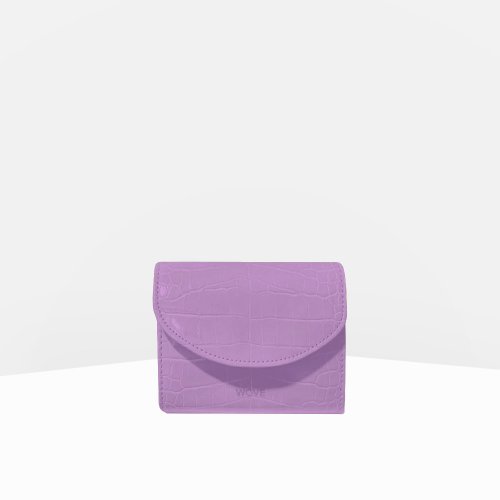 wove-official WOVE - Trifold Wallet (Croco Texture) in Lavender