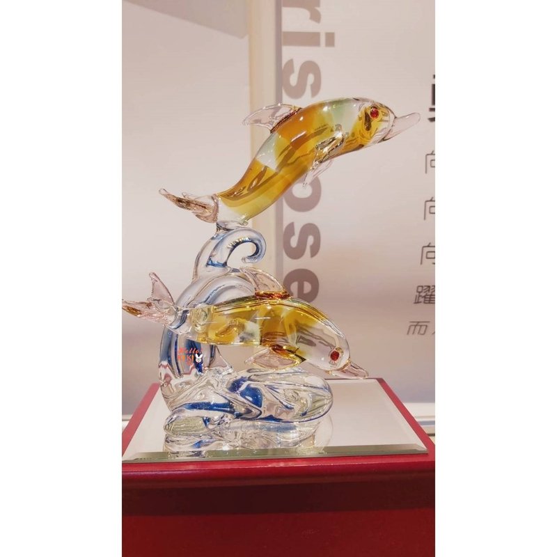 琉璃 如魚得水 開幕禮物 升遷送禮 喬遷賀禮 退休禮物 新婚賀禮 - 其他 - 其他材質 金色