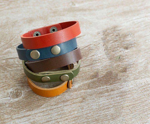 栃木レザー 【 シンプルブレス シングル 】 ブレスレット ペア