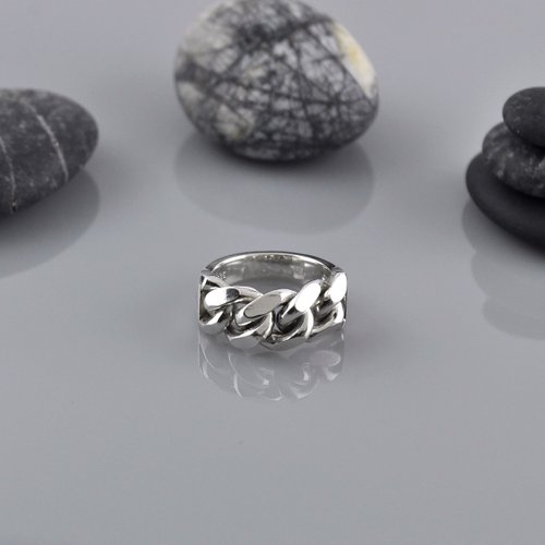 GreenRock Jewelry 鎖鍊戒指 925純銀