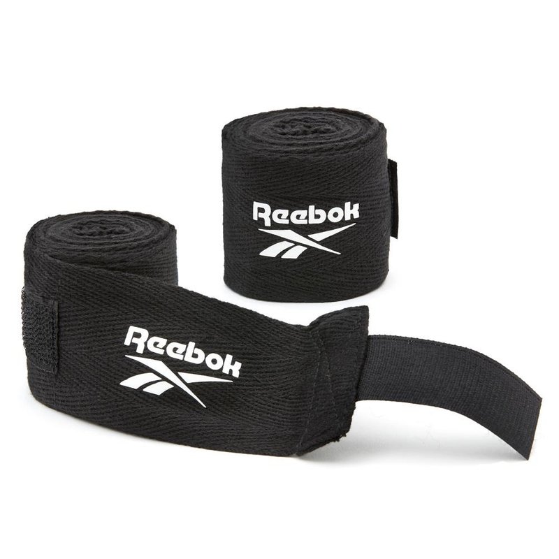【Reebok】Hand Wraps 拳擊手綁帶 - 2.5m - 運動/健身器材 - 聚酯纖維 黑色