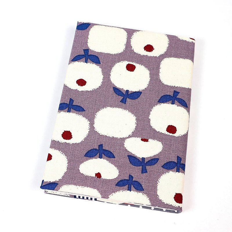 A5 Adjustable Mother's Handbook Cloth Book Cover - Tulip (Purple) - Book Covers - Cotton & Hemp Purple