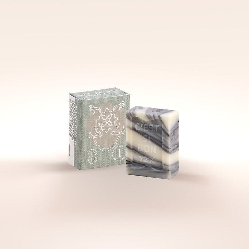 潤澤香氛皂 | No.001 東方岩蘭草 (S) - 肥皂/手工皂 - 植物．花 綠色