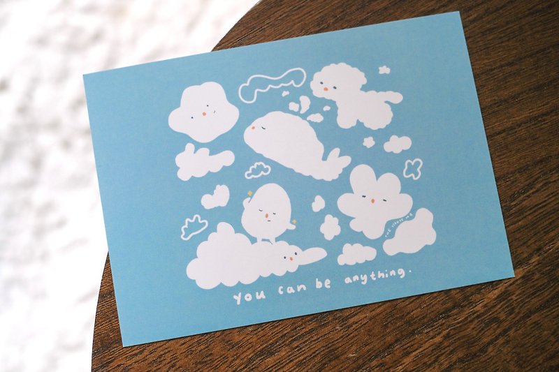 【You can be anything】Postcard - Cards & Postcards - Paper Blue