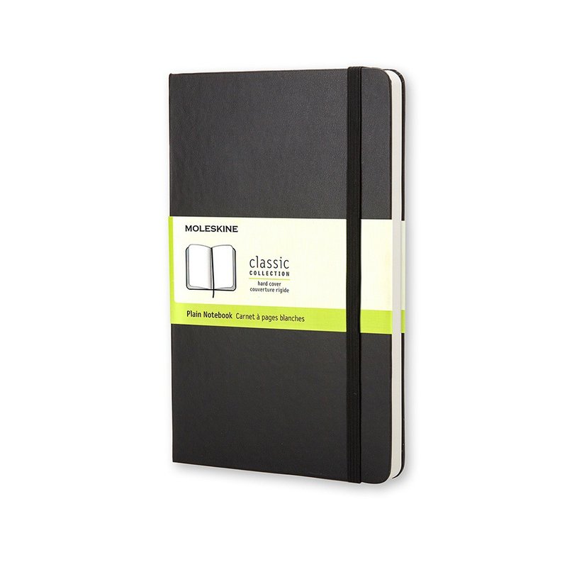 MOLESKINE Classic Black Hard Shell Notebook Pocket Blank - Hot Stamping Service - สมุดบันทึก/สมุดปฏิทิน - กระดาษ สีดำ