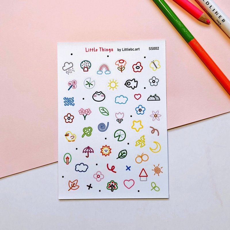 Nature little things Sticker Sheet SS002 - สติกเกอร์ - กระดาษ ขาว