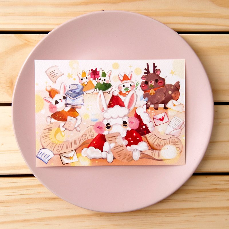 Xmas bunny _ Postcard - Cards & Postcards - Paper Multicolor