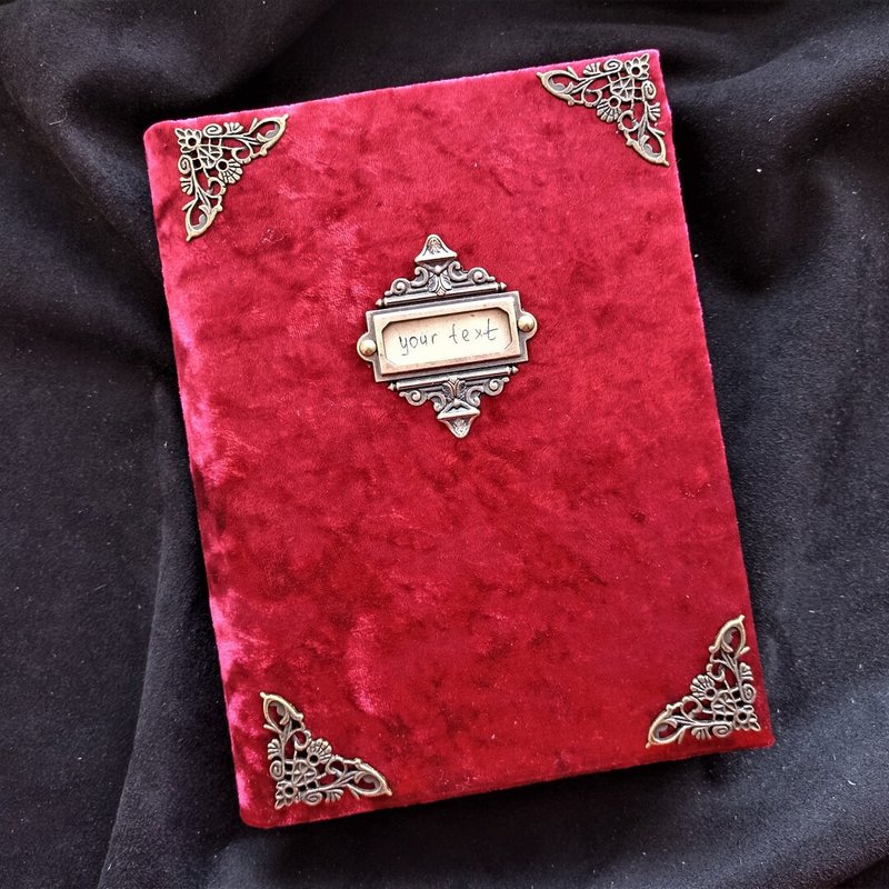 Book of shadow Completed witches journal Beginner spell book Triple moon grimoir - 筆記本/手帳 - 紙 紅色