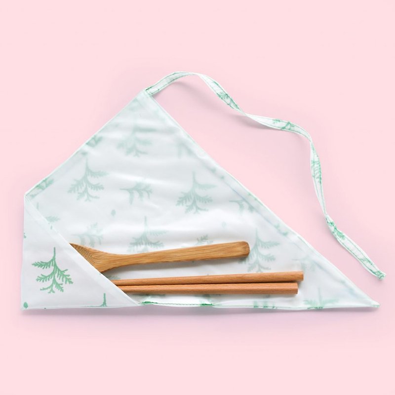 Good day cutlery set | Red cypress in the snow - Chopsticks - Polyester White