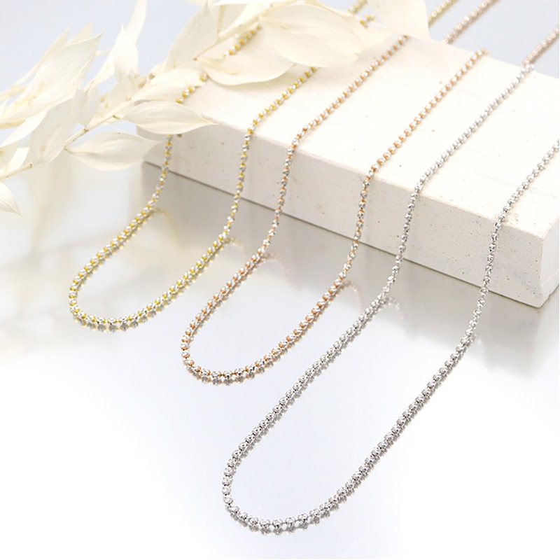 キムラライトジュエリー/18Kゴールド/ファッションダイヤモンドビーズチェーン - ネックレス - 貴金属 多色