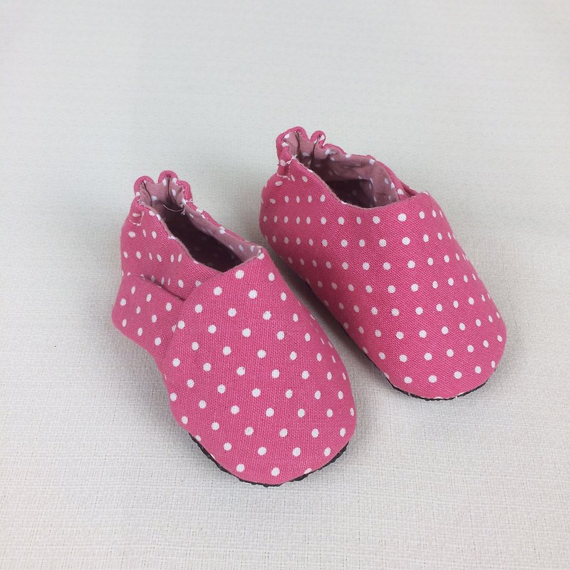 Va Handmade Shoes Series Pink Canvas Shoes - รองเท้าเด็ก - ผ้าฝ้าย/ผ้าลินิน สีแดง