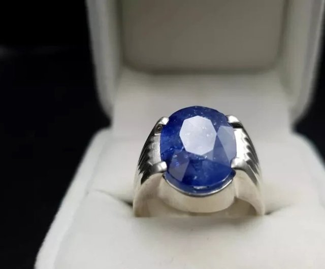 売れ筋がひ新作！ メンズサファイアリング男性用天然サファイアリング プラス 10ct アクセサリー