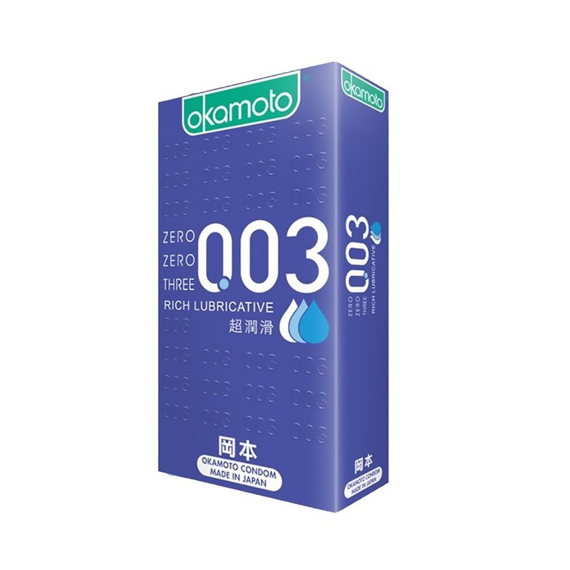 Okamoto 003 RL Ultra Lubricated Sanitary Cover 10pcs - สินค้าผู้ใหญ่ - น้ำยาง สีใส