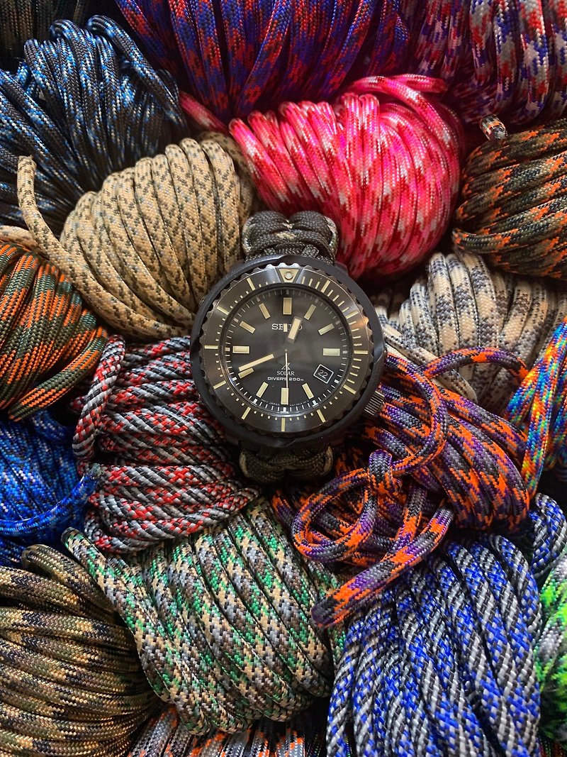 【Custom】Knit&Color. Paracord Handmade-Paracord Watchband/Paracord watchband - สายนาฬิกา - ไนลอน 