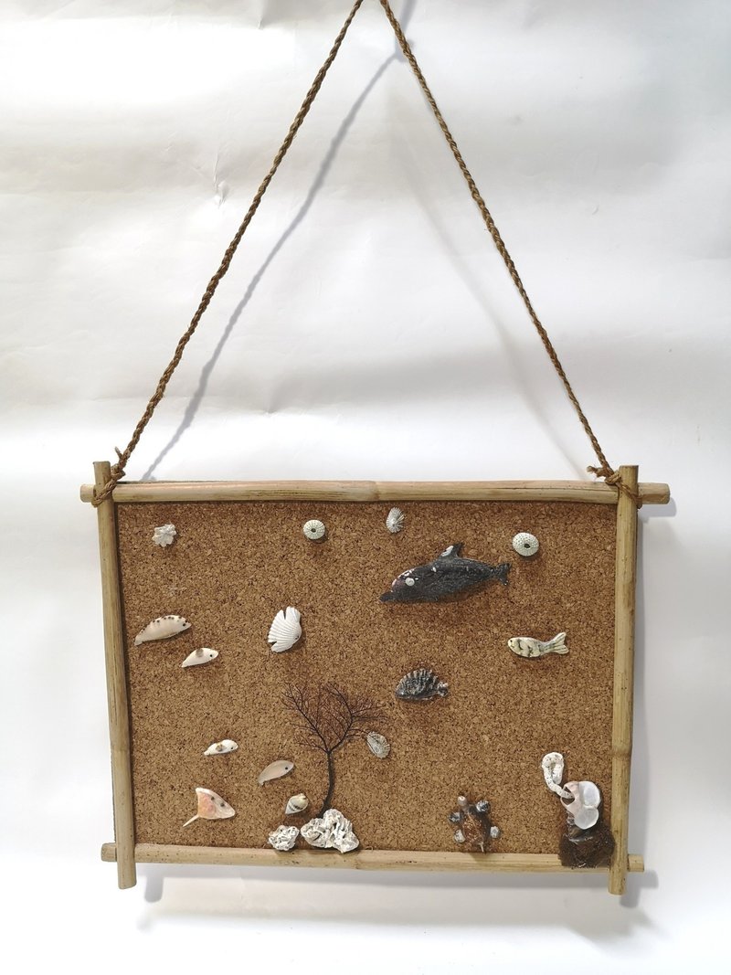 -Underwater World- Foam cork message board memo notes note board can be pinned and hung design bulletin board - Other - Other Materials Khaki