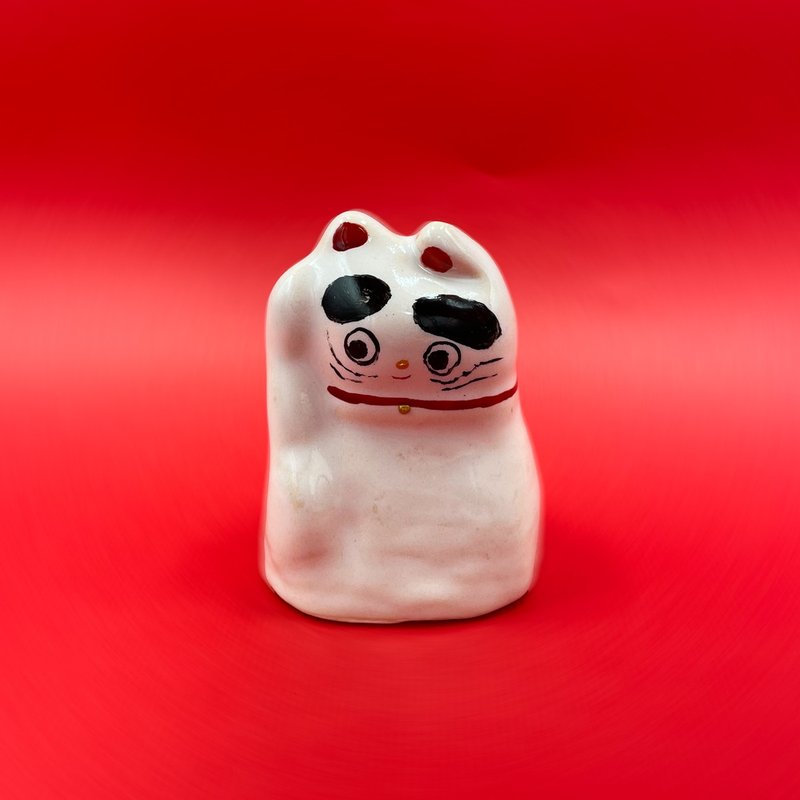街頭開運招財貓_mi-mi-mauh-mauh咪咪貓貓系列_#019 - 擺飾/家飾品 - 陶 白色