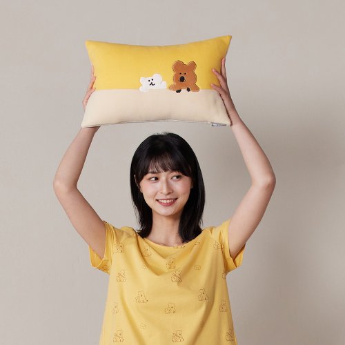YVONNE COLLECTION以旺傢飾 DINOTAENG | QUOKKA & BOBO 方形抱枕(30x45)-盛夏黃