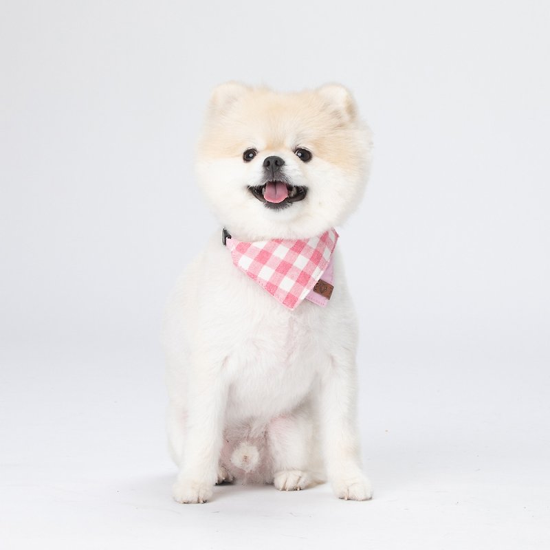 Pawfect-Fit! Pet Bandana 雙面寵物領巾 (S) - 寵物衣服 - 棉．麻 粉紅色
