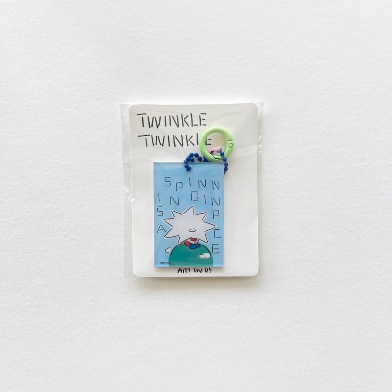 Star Illustration-Turn with the Earth Acrylic Hanging Card - ที่ห้อยกุญแจ - อะคริลิค 