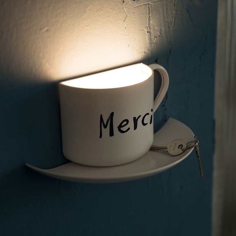 LED mug warm light night light control voice control birthday gift - Lighting - Plastic White