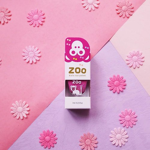 Lily35 頂級有機美妝 / ZOO設計師兒童指甲油 #12 櫻桃紅小猴 | ZOOㄖㄨˋ兒童拋棄式指甲油 無毒可撕