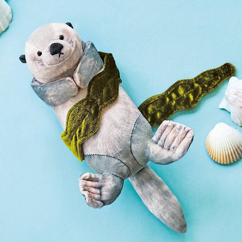 【YOU+MORE!】Sea Otter Ecological Storage Bag - กระเป๋าเครื่องสำอาง - ไฟเบอร์อื่นๆ 