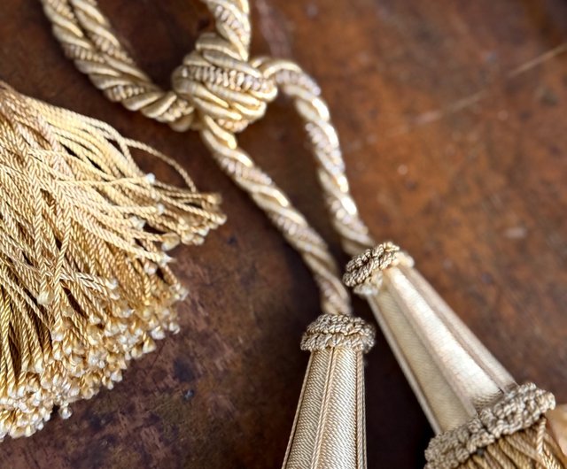フランス製　シルクカーテンタッセル フランス製 シルクカーテンタッセル 2本セット)フランス