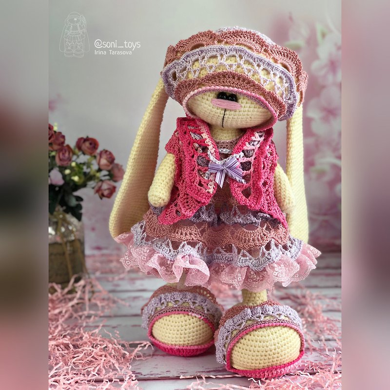 Digital Download - Bianka SET, only clothes Crochet spring or summrt  outfit - เย็บปัก/ถักทอ/ใยขนแกะ - ขนแกะ สึชมพู