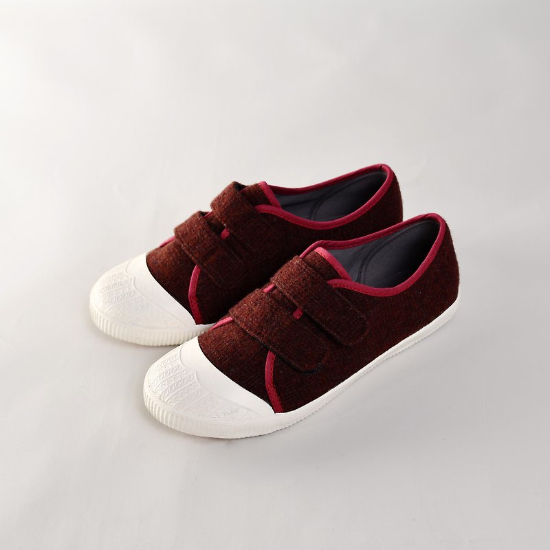 【Off-season sale】abby bean paste red/casual shoes - Women's Casual Shoes - Wool Red