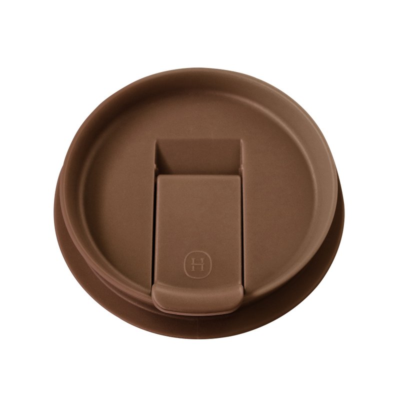 Buckle cover type protective cup cover-Mocha | - Vacuum Flasks - Plastic Brown