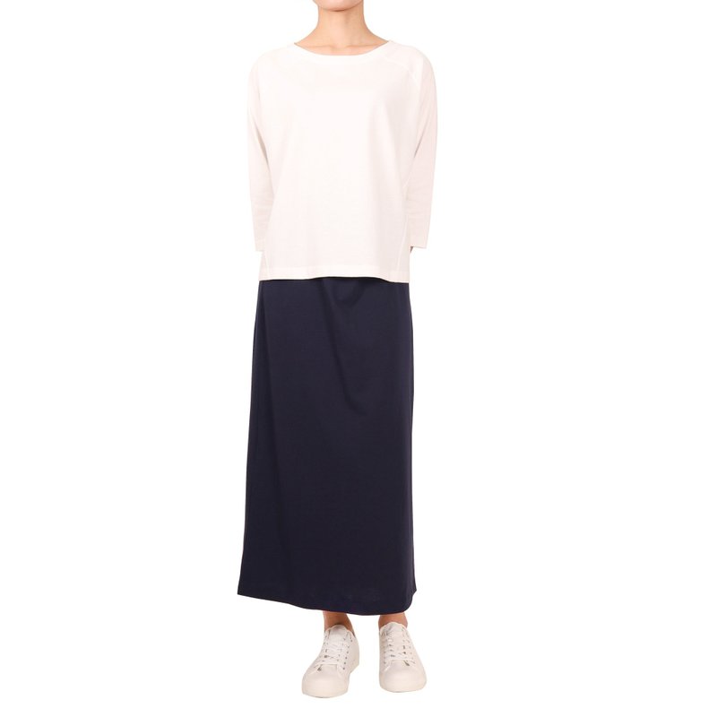 Women's Narrow Long Skirt - Zhangqing - Skirts - Cotton & Hemp Blue