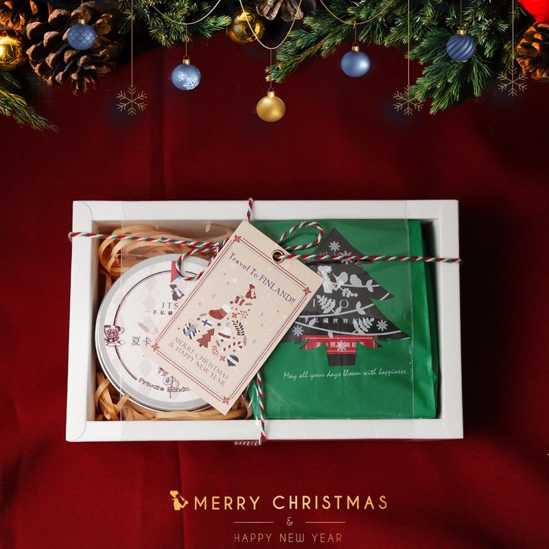 【聖誕小白禮盒】手工餅乾1罐+紅茶茶包6入 - 手工餅乾 - 其他材質 白色