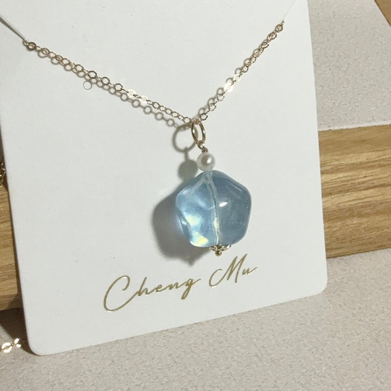 海藍寶星星 14kgf項鍊 - 項鍊 - 水晶 