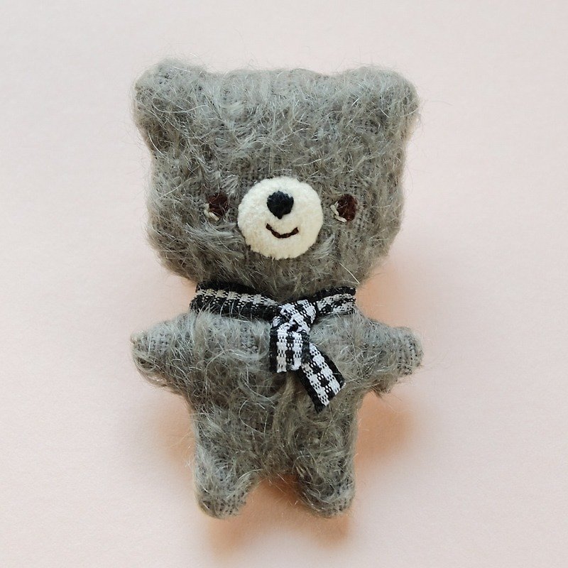 Brooch <Bear> - Brooches - Other Materials Gray