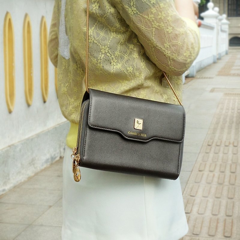 2019 female new bag design fashion chain bag female messenger small bag hand bag single shoulder - กระเป๋าแมสเซนเจอร์ - หนังเทียม 