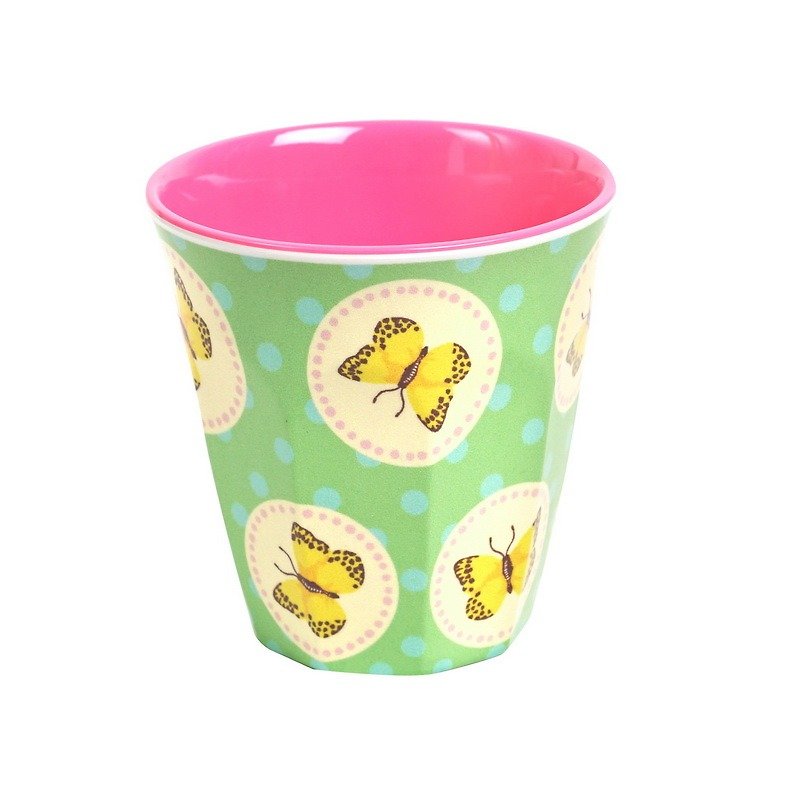 Retro Butterfly S Cup - Green - ถ้วย - กระดาษ 