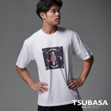 YAMATO共同ブランド 丸首ホワイトTシャツ 芸者とテニス柄 カップル半袖