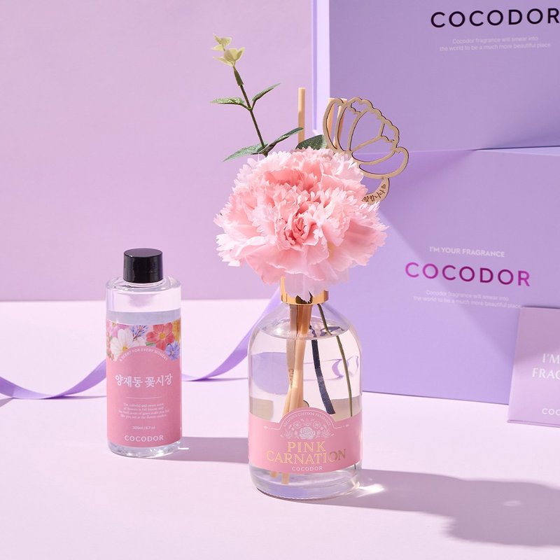 【母親節限定】cocodor-康乃馨特仕版擴香禮盒(2入組) - 香氛/精油/擴香 - 玻璃 紅色