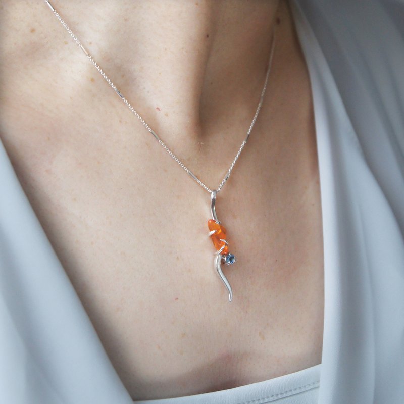 A Song of Ice and Fire Torch Chain - Necklaces - Sterling Silver Orange