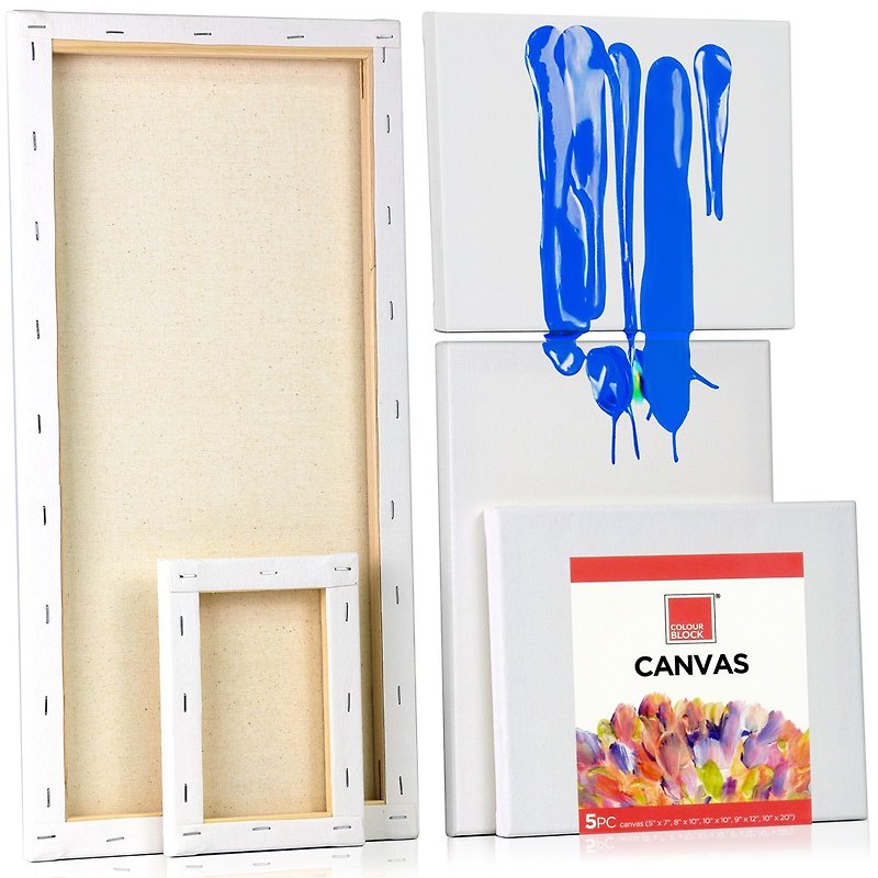 COLOUR BLOCK 5PCS canvas frame set fluid painting frame canvas - Illustration, Painting & Calligraphy - Cotton & Hemp 