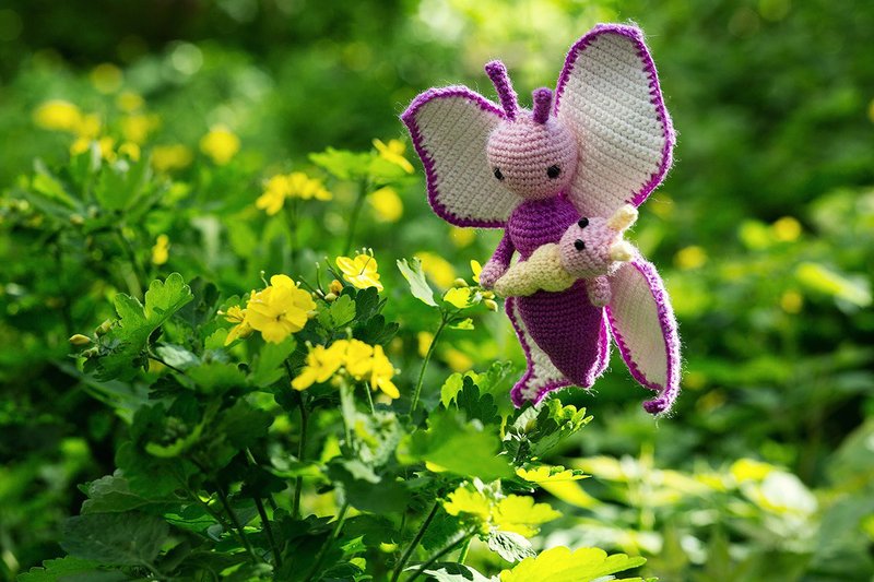 Crochet butterfly, Crochet butterfly Stuffed toy, butterfly, knitted butterfly - 其他 - 羊毛 
