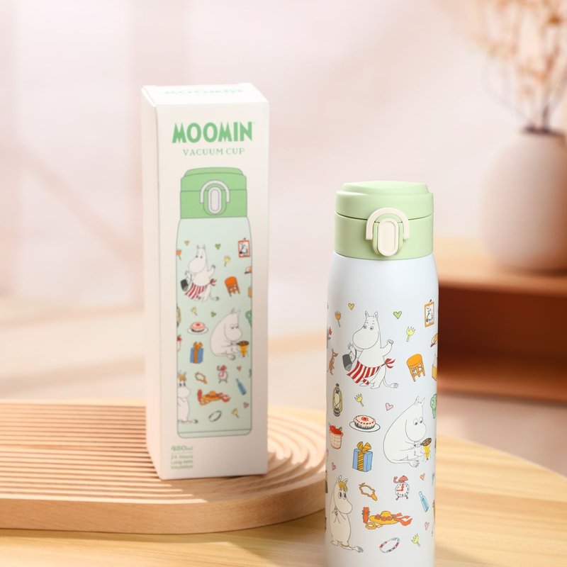 VIPO Moomin Thermal Bottle 480ml - Vacuum Flasks - Stainless Steel Green