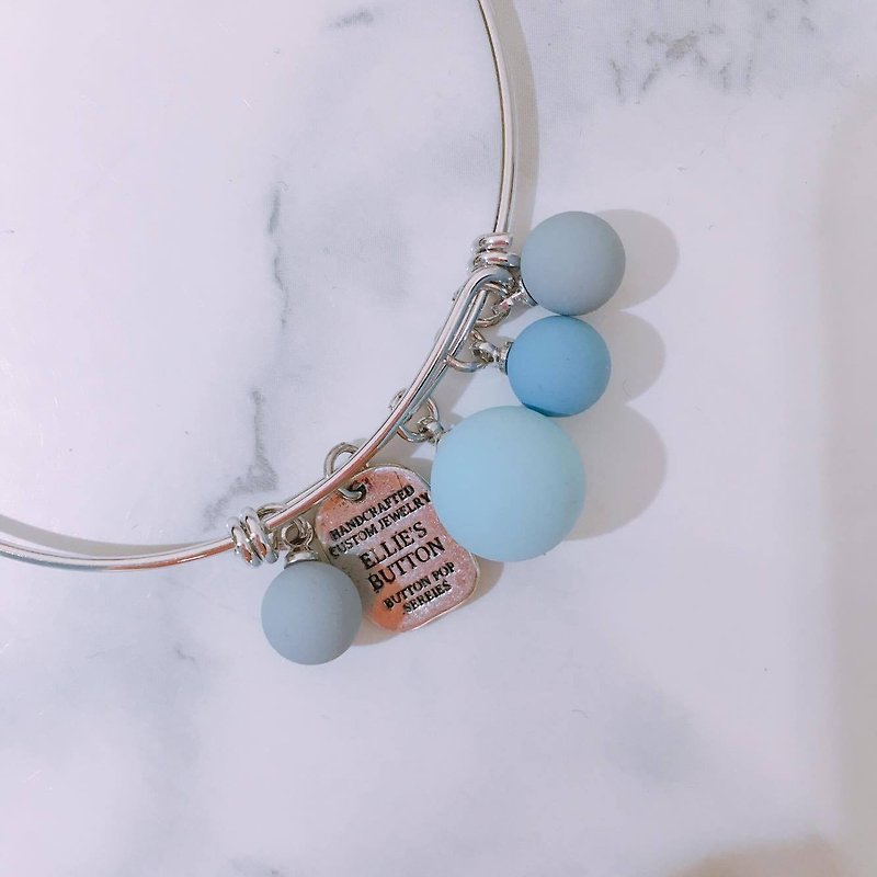 Each ball is different, summer Bing Ji Ling bracelet - Bracelets - Other Metals Blue