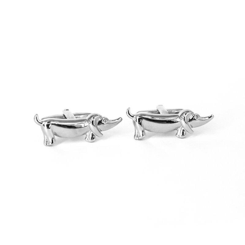 Silver Dachshund Cufflinks - Cuff Links - Other Metals Silver